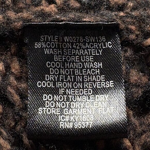 Anthropologie SANCTURARY Women Sweater Size L Brown Button Front Open Knit 54-3 - Picture 6 of 8